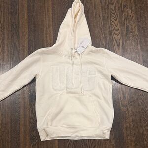 UGG Cream Hoodie with Embroidered Logo